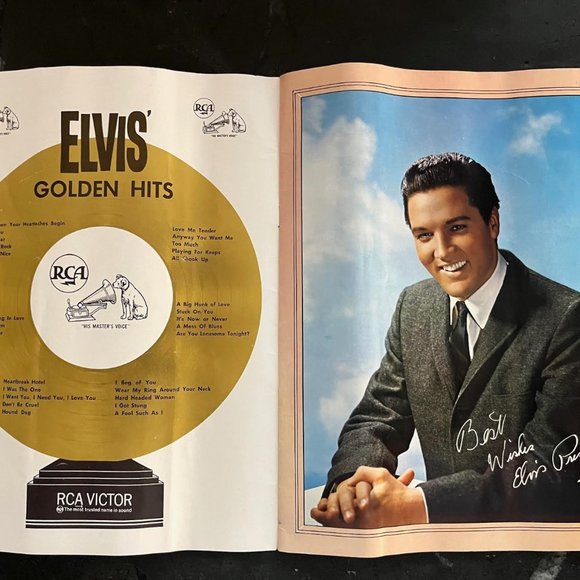 Elvis Presley Golden Hits Folio-1963-Elvis Presley Includes Giant Size Pin-Up - Picture 4 of 12